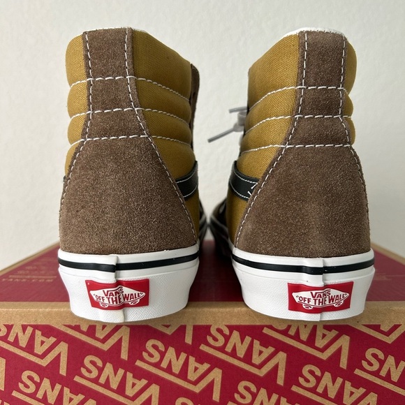 Vans Sk8 Hi Pop Brown Multi Canvas Suede Mens Size 6.5 Womens 8 - Picture 6 of 9